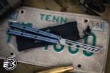 Squid Industries Krake Raken V3 Gunmetal Butterfly Balisong Trainer 4.3" Stonewash