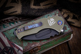 Medford Praetorian Scout M/P Folding Knife OD Green G10 3.75" Tanto PVD