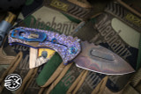 Medford Praetorian Genesis T Folding Knife Violet/Bronze "Hammer" Sculpted Titanium 3.3" Vulcan Drop Point
