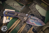 Medford Micro Praetorian T Knife Bronze/Violet "Lightning" Titanium 2.9" Vulcan Drop Point
