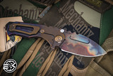 Medford Micro Praetorian T Knife Bronze/Violet "Lightning" Titanium 2.9" Vulcan Drop Point