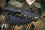Toor Knives Krypteia Carbon Fiber Fixed Blade Knife 4" Drop Point Black -Limited Edition