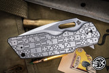 A2D Attn2Detail Mercantile Mark 1 Large Folder Titanium Domino MF 3.75" Hissatsu Satin