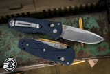 Benchmade Mini Barrage AXIS-Assist Folding Knife Blue Canyon 2.9" Drop-Point Stonewash 585-03