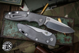 Rick Hinderer Knives XM-18 Auto Folding Knife Working Finish Titanium 3.5" Spearpoint Stonewash