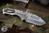 Medford Praetorian "T" Folding Knife Tumbled Titanium 3.75" Tanto 