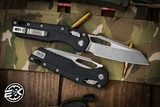 Microtech Standard Issue "MSI" Ram-LOK Folding Knife Black Tri Grip Polymer 3.85" M390 Reverse Tanto Apocalyptic 210T-10APPMBK