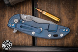 Rick Hinderer Knives XM-18 Knife Translucent G10 3.5″ Battle Blue Harpoon Spanto