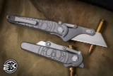 Hawk Knives Shortcut Utility Folding Knife Blasted Titanium