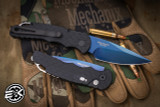 ProTech TR-5 Tactical Response Automatic Folding Knife Black Feather 3.25" Sapphire Blue 