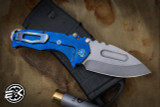 Medford Praetorian T Folding Knife Flamed Blue Titanium 3.75" Drop Point Tumbled