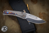 Medford Slim Midi Folding Knife Tumbled Titanium 3.25" Drop Point Tumbled