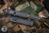 Microtech Dirac Delta OTF Automatic Knife Dark Tungsten Cerakote 3.8" Dagger Part-Serrated  227-2CDT