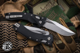 Microtech Amphibian Ram-LOK Folding Knife Fluted Black G10 3.9" Stonewash 137RL-10FLGTBK