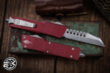 Microtech Combat Troodon Warhound OTF Automatic Knife Merlot Red 3.8" Stonewash 219W-10MRS