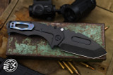 Medford Praetorian T Folding Knife Flamed "Tsunami" Titanium 3.75" Tanto PVD