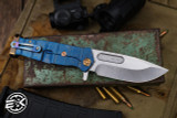 Medford USMC FF Fighter Flipper Knife Flamed "Solar Flare" Titanium 4.25" Drop Point Tumbled 