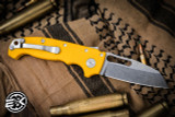 Demko Knives AD-20 Yellow G10 Folding Knife 3.6" M4 Stonewash 
