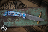 Spartan Blades Custom SHF Harsey Folding Knife "Storm Watch" Titanium 3.25" Damascus 