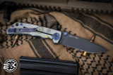 Spartan Blades Custom SHF Harsey Folding Knife Green/Satin "Plague Doctor" Titanium 4" Black PVD