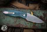 Three Rivers Manufacturing NEUTRON 2 Folding Knife Diamond Texture Ocean Blue Tek-Wood 3" Stonewash