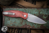 Three Rivers Manufacturing NEUTRON 2 Folding Knife Rosewood Tek-Wood 3" Stonewash