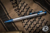 Spartan Blades Grafi Pen Satin/Blue Titanium 5.25" Schmidt Easy Flow 9000M
