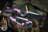 Product - Microtech LUDT Smooth Body Pink Camo Automatic Folding Knife 3.4" Drop Point Black 135S-1PKCS 