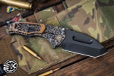 Medford Praetorian Ti Folding Knife PVD Ghost Flag/ Bronze Sculpted Titanium 3.75" 3V Tanto PVD