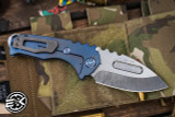 Medford Praetorian Genesis T Folding Knife Blue Titanium 3.3" Drop Point Tumbled