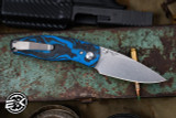 Three Rivers Manufacturing NEUTRON 2 Folding Knife Blue Jay Swirl G10 3" Stonewash