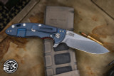 Rick Hinderer Knives XM-18 3.5" Slicer Folding Knife Red G10, Battle Blue