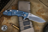 Rick Hinderer Knives XM-18 3.5" Slicer Folding Knife Blue G10, Battle Blue