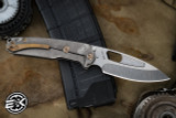 Medford Infraction Folding Knife Tumbled Titanium, Bronze Accents 3.6" Drop Point