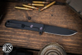 Medford M-48 Flipper Knife Black Aluminum/PVD Titanium 3.9" Drop Point PVD Black