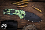 Medford Praetorian Genesis T Folding Knife Green Peaks & Valleys Sculpted Titanium 3.3" Tanto DLC