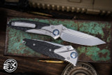 Microtech Socom Bravo Mini Manual Folding Knife Titanium/Carbon Fiber 3.4" Tanto Blasted 261M-7CFTI