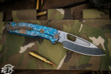 Medford Infraction Folding Knife Aqua/Bronze Hammered Sculpted Titanium 3.6" Drop Point