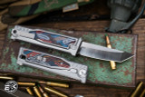 Reate EXO-M G10 Multi Color OTF Knife Titanium 2.95" Tanto Satin