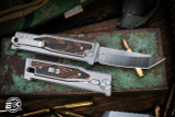 Reate EXO-M G10 Orange/Black OTF Knife Titanium 2.95" Tanto Satin