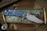 Rick Hinderer Knives XM-24 4.0" Bowie Knife Coyote G10, Battle Blue (Preowned)