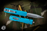 Microtech Dirac OTF Automatic Knife Turquoise 3" Dagger Stonewash 225-10TQ