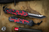 Heretic Knives Hydra V3 OTF Automatic Knife Red Camo 3.6" Tanto Two-Tone H006-10A-RCAMO