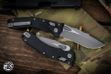 Microtech Amphibian Ram-LOK Folding Knife Fluted Black Aluminum 3.9" Apocalyptic Stonewash 137RL-10APFL