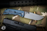 Mcnees Knives PM Mac 2 Titanium Atomic Blue/Bronze Shockwave 3.5" Stonewash