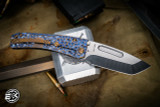 Medford Slim Midi Folding Knife Peaks & Valleys Sculpted Blue/Bronze Titanium 3.25" Tanto Tumbled