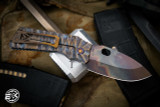 Medford TFF-1 Tactical Fighting Folder Knife Flame/Bronze "Predator Sculpted" Titanium 4.0" Vulcan
