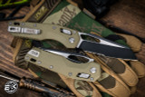 Microtech Standard Issue "MSI" Ram-LOK Manual Folder Fluted OD Green G10 3.75" Black Serrated 210-2FLGTOD
