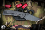 RIP Knives Custom "RIP X" Toxic Green CamoCarbon/Titanium Framelock 3.5" Tanto Dark Stonewash Blade 