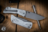 McNees Knives MAC 2 AutoMac Folding Knife Atomic Tiger Bomber Aluminum 3.25" MagnaCut Stonewash